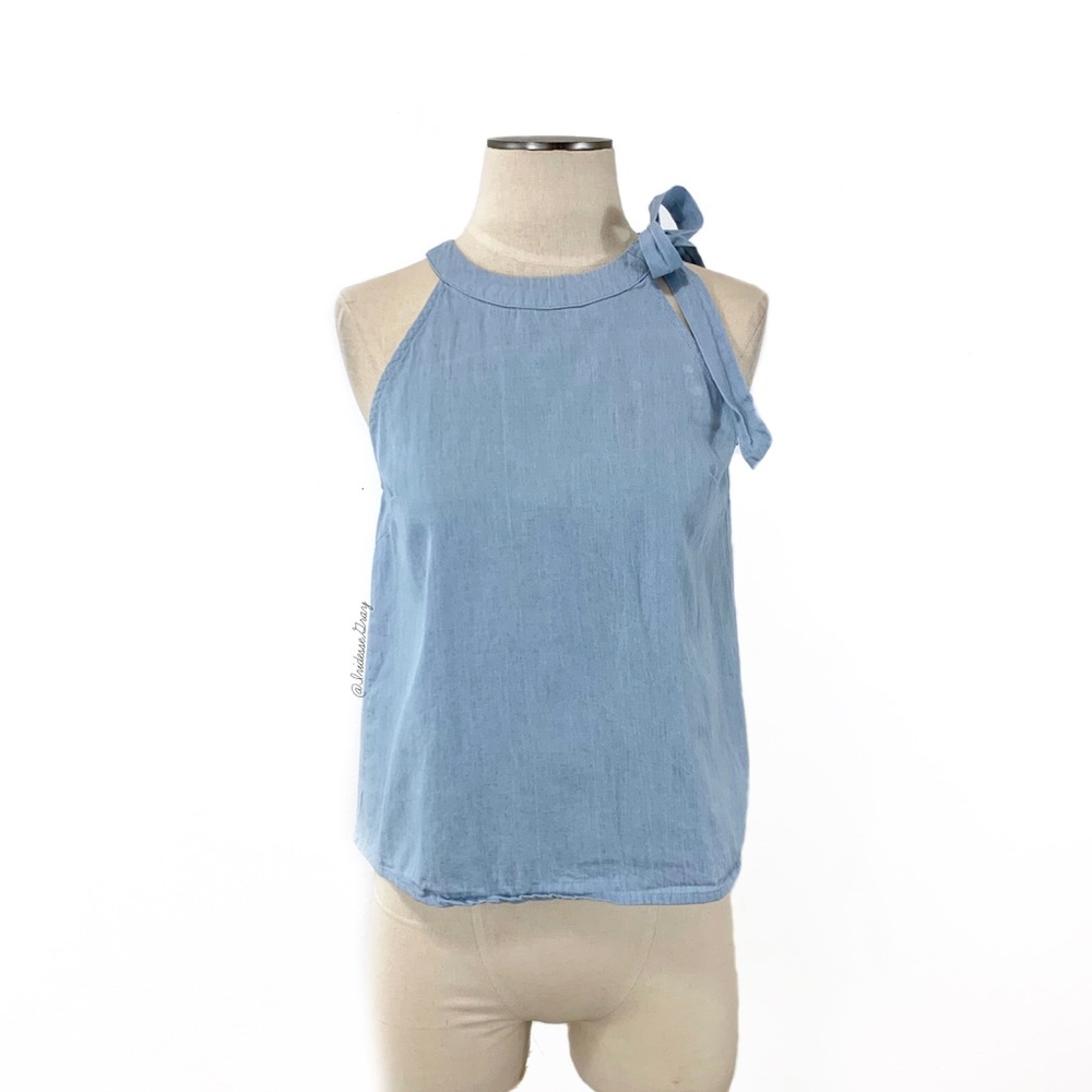Alice Blue for Stitch Fix Blue Chambray Top Small